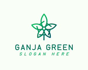 Natural Marijuana Flower logo design