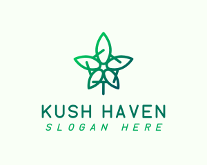 Natural Marijuana Flower logo design