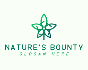 Natural Marijuana Flower logo design