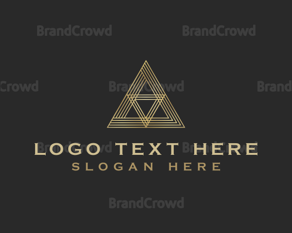 Luxury Premium Pyramid Triangle Logo