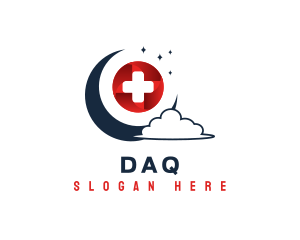 First Aid - Medical Emergency Moon logo design