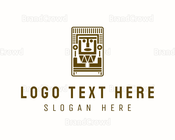 Tribal Mayan Mask Logo