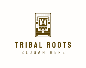 Tribal Mayan Mask logo design