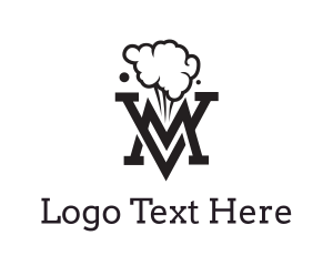 Vice - Smoking Black VM logo design