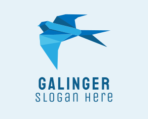 Blue Sparrow Origami Logo