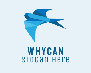 Blue Sparrow Origami Logo