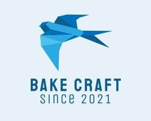 Blue Sparrow Origami logo design