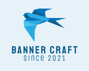 Blue Sparrow Origami logo design