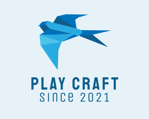 Blue Sparrow Origami logo design