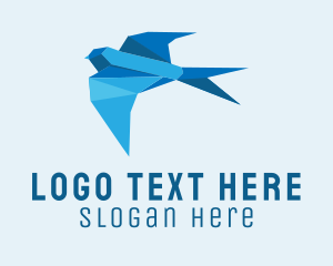 Blue Sparrow Origami Logo