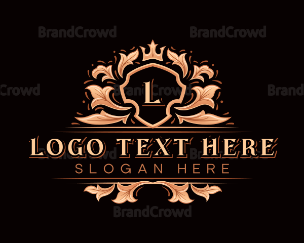 Luxury Crown Leaf Logo