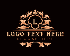 Event - Luxury Crown Leaf logo design