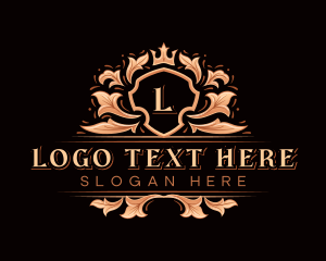 Leaf - Luxury Crown Leaf logo design