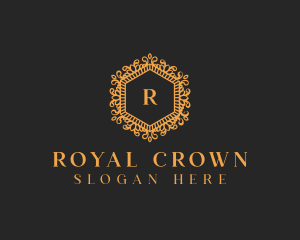 Royal Ornamental Hexagon logo design