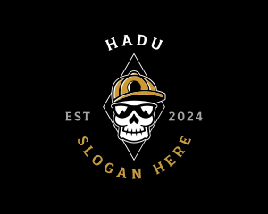 Emblem - Skull Cap Apparel logo design