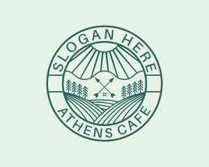 Forest Field Cabin logo design