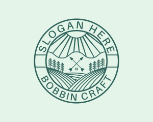 Forest Field Cabin logo design