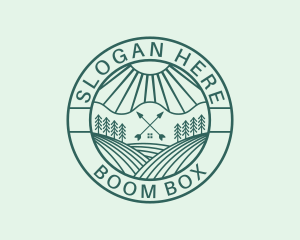 Forest Field Cabin logo design