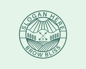 Forest Field Cabin logo design