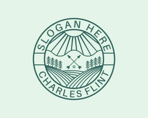 Forest Field Cabin logo design