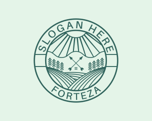 Forest Field Cabin logo design