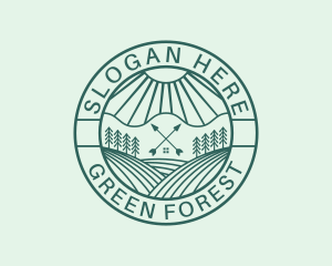 Forest Field Cabin logo design