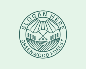 Forest Field Cabin logo design