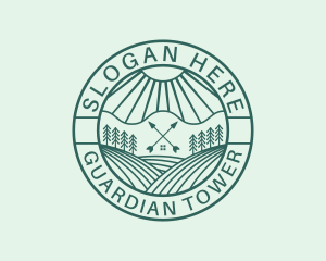 Forest Field Cabin logo design