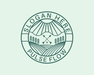 Forest Field Cabin logo design