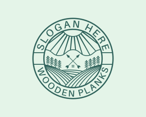 Forest Field Cabin logo design