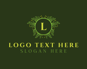 Floral Arrangement - Luxury Floral Wreath logo design