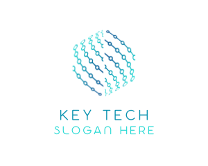 Hexagon Tech Circuit Link logo design