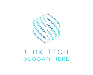 Hexagon Tech Circuit Link logo design