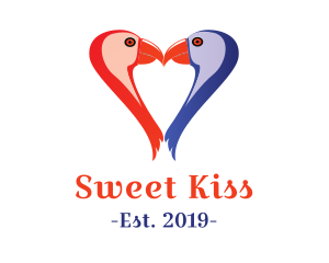 Kiss - Bird Love Kiss logo design