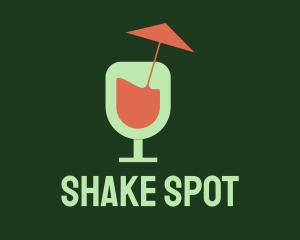 Shake - Cocktail Beach Glass logo design