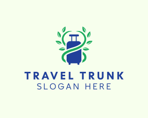 Baggage - Leaf Vine Luggage Travel logo design
