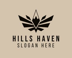 Winged Mountain Hiking logo design