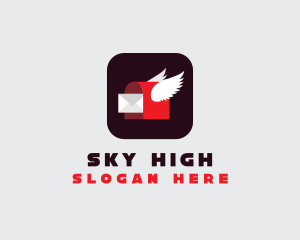 Flying Mailbox App logo design