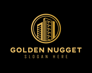 Golden Building Real Estate logo design