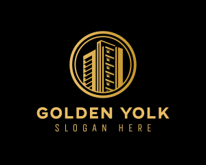 Golden Building Real Estate logo design