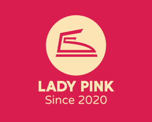 Pink Flat Iron logo design