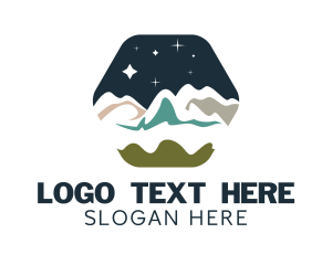 Outdoors - Mountain Scenery Camping logo design