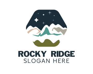 Mountain Scenery Camping  logo design