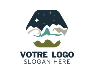 Hill - Mountain Scenery Camping logo design