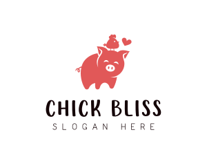Chick - Farm Animal Pig Chick logo design