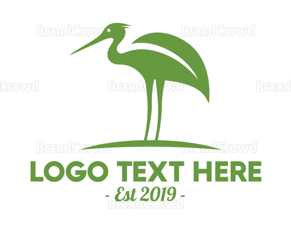 Green Leaf Stork Logo