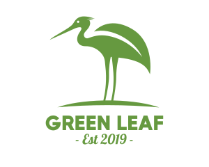 Leaf - Green Leaf Stork logo design