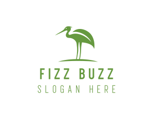 Green Leaf Stork logo design