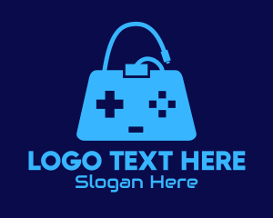 Online Shop - Blue Game Bag logo design