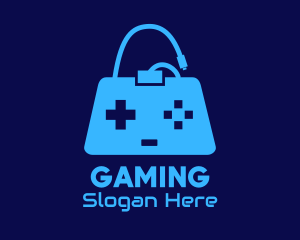 Game Buttons - Blue Game Bag logo design